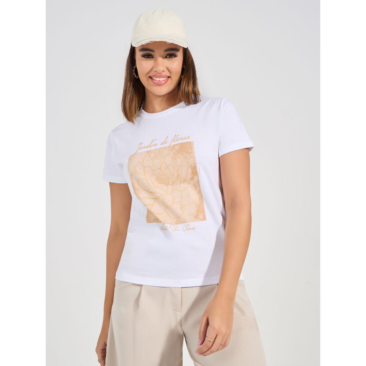 Styli Regular Fit Foil Print Round Neck T-Shirt-women-clothing-tshirts-image-3