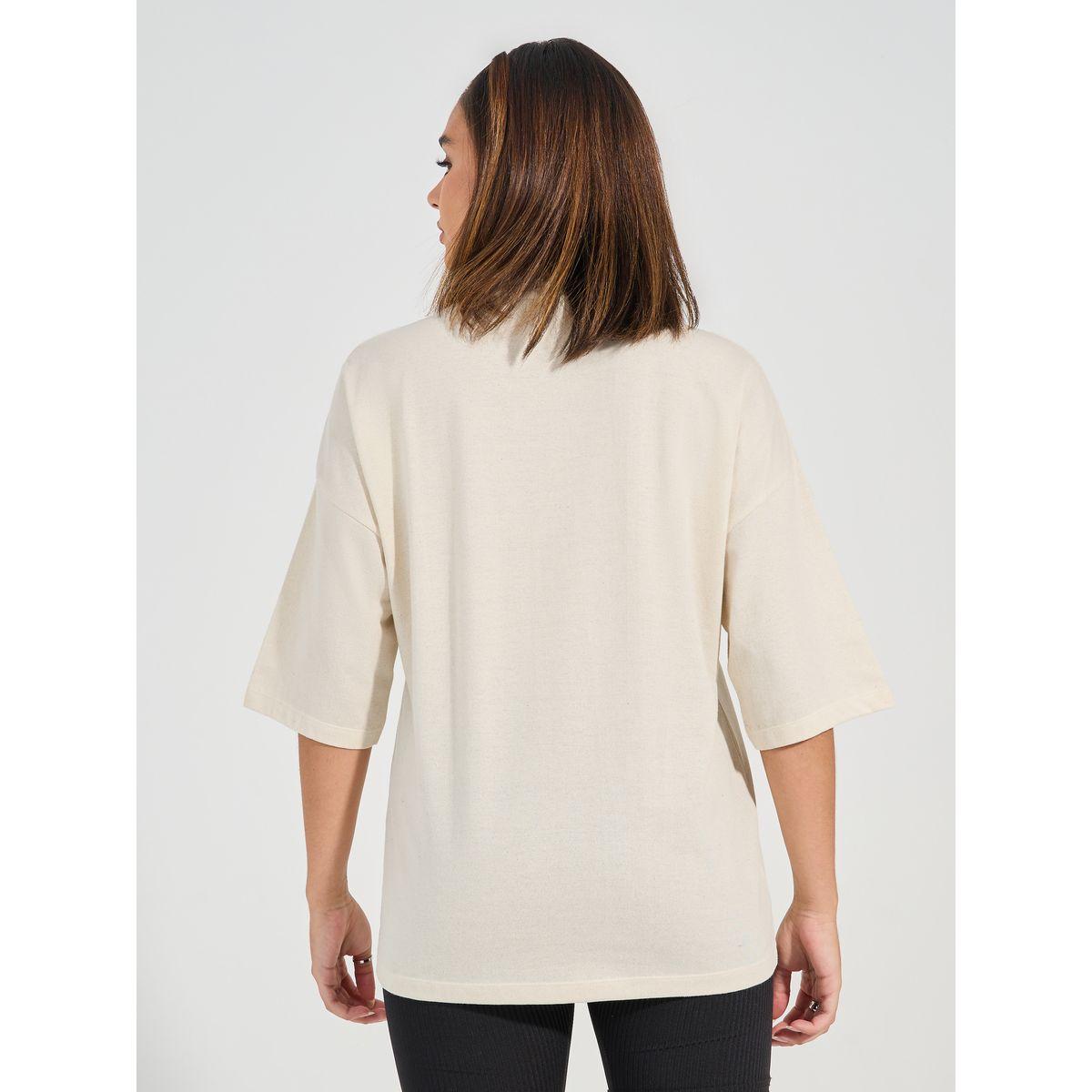 Styli Oversized Sierra Graphic Print Dropped Shoulder T-Shirt-women-clothing-tshirts-image-5