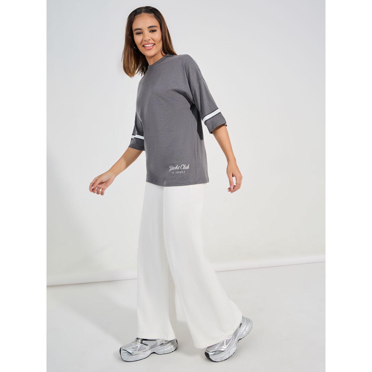 Styli Oversized Varsity Print Dropped Shoulder T-Shirt-women-clothing-tshirts-image-2