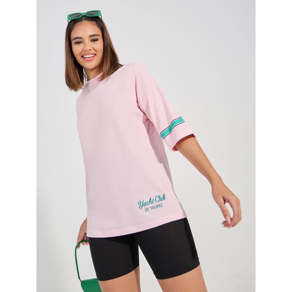 Styli Oversized Varsity Print Dropped Shoulder T-Shirt-women-clothing-tshirts-image-3