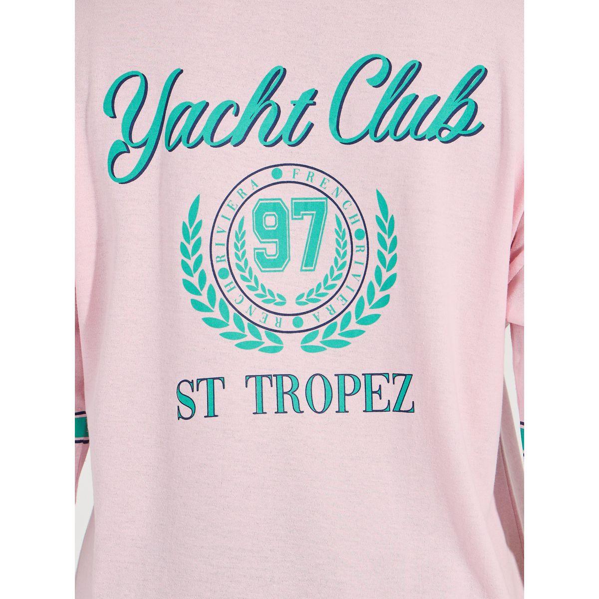 Styli Oversized Varsity Print Dropped Shoulder T-Shirt-women-clothing-tshirts-image-5