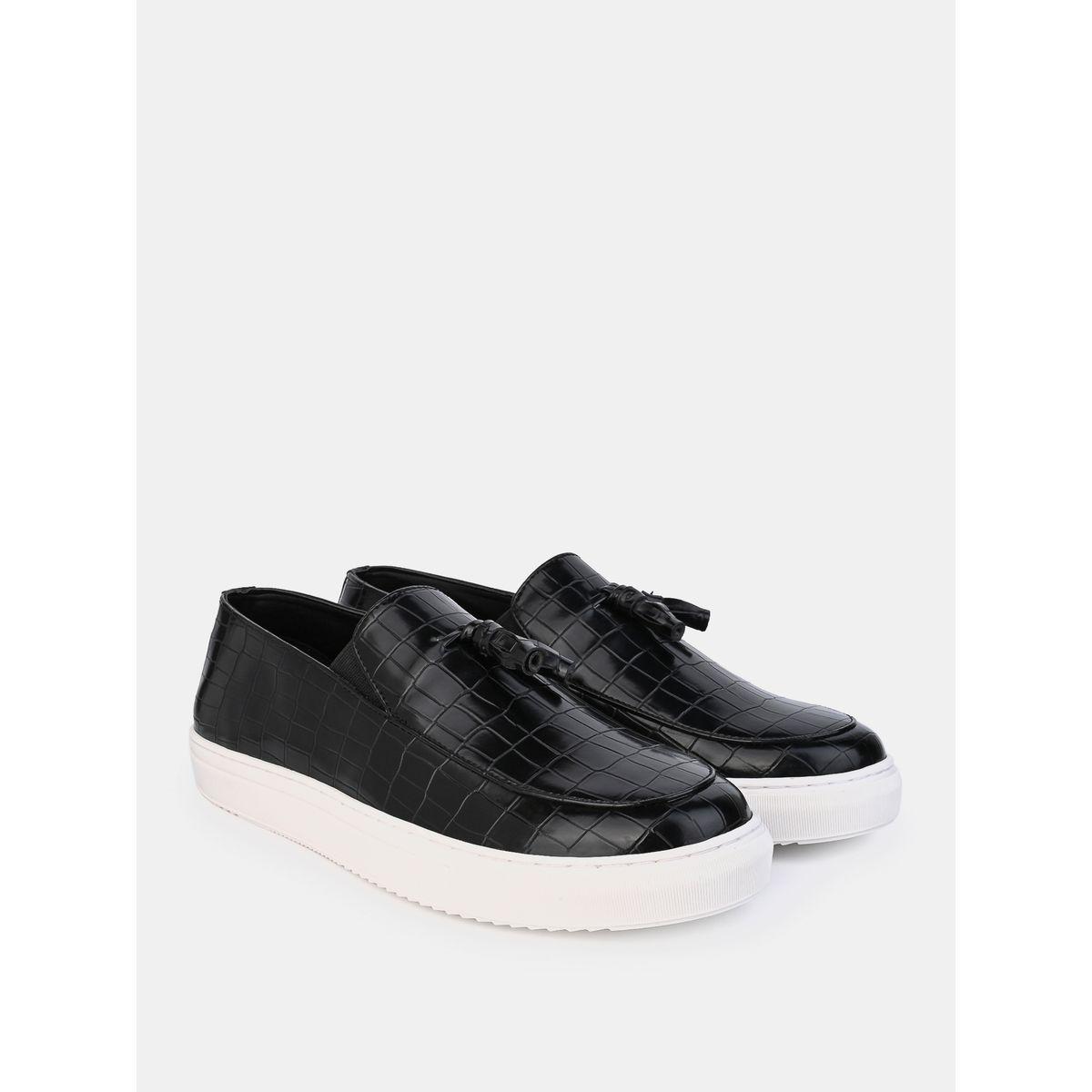 Styli Croc Embossed Slip On Loafers-men-shoes-loafersandmoccasins-image-2
