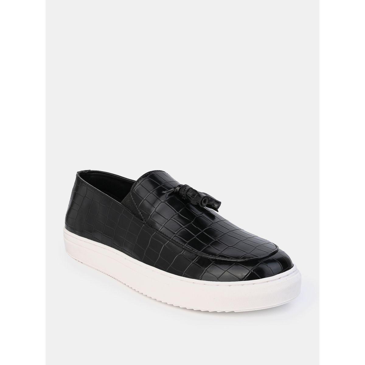 Styli Croc Embossed Slip On Loafers-men-shoes-loafersandmoccasins-image-3