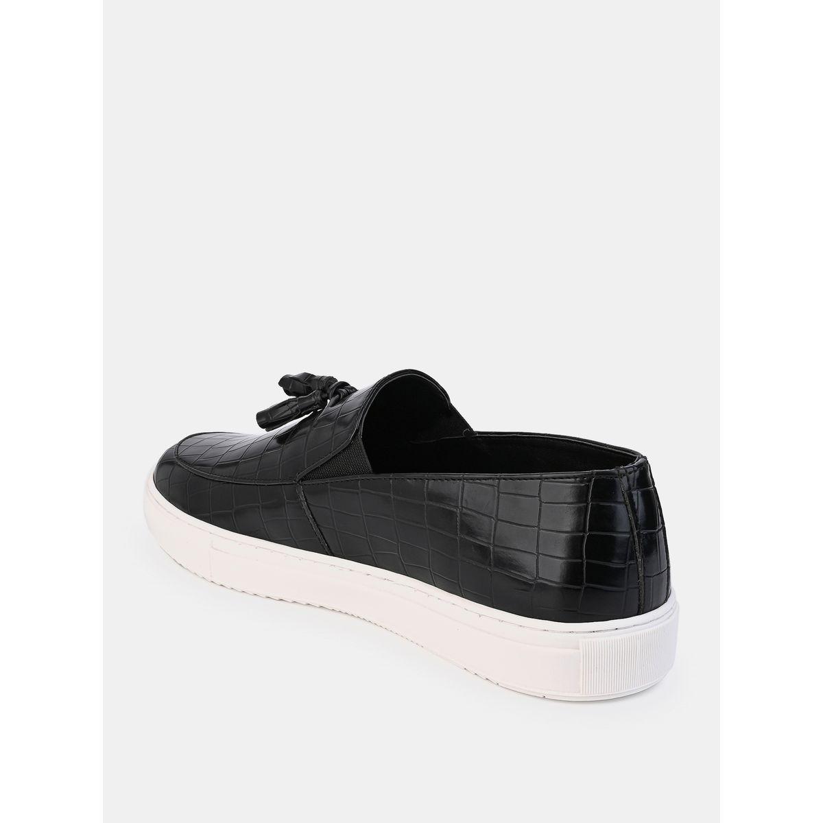 Styli Croc Embossed Slip On Loafers-men-shoes-loafersandmoccasins-image-4