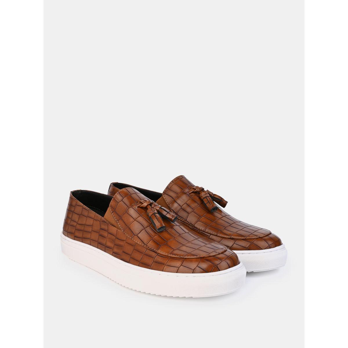 Styli Croc Embossed Slip On Loafers-men-shoes-loafersandmoccasins-image-2