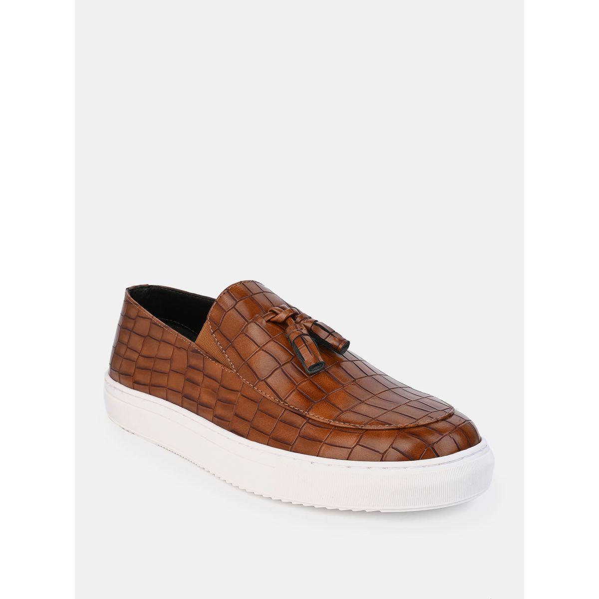 Styli Croc Embossed Slip On Loafers-men-shoes-loafersandmoccasins-image-3