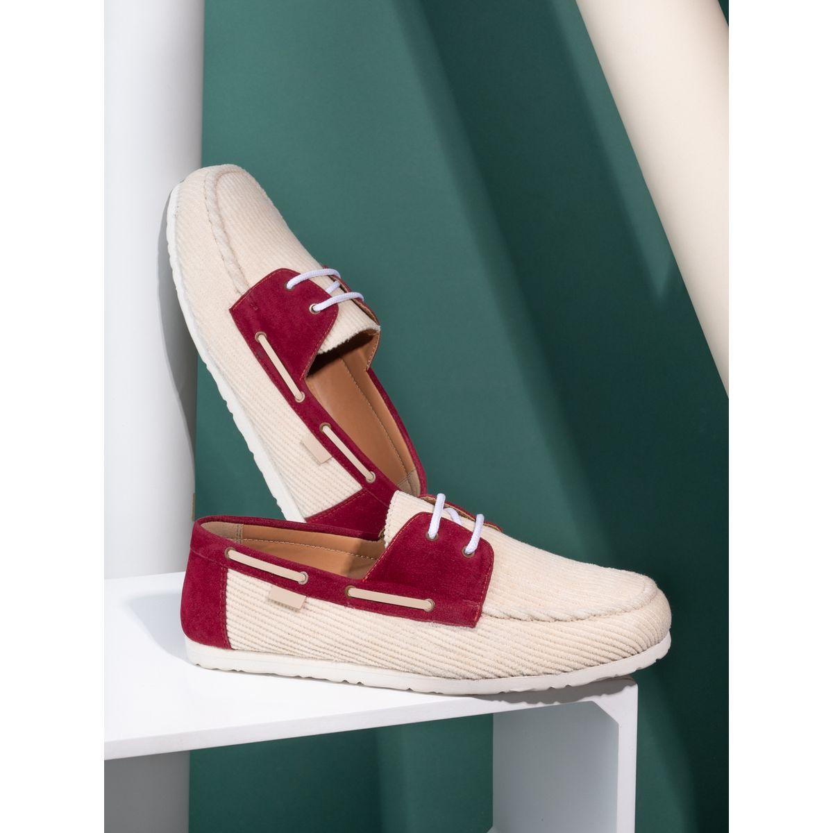 Styli Corduroy Lace Up Dockside Shoes-men-shoes-loafersandmoccasins-image-1