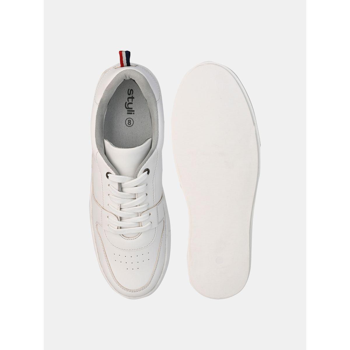 Styli Platform Sole Lace Up Courtroom Mid Top Sneakers-men-shoes-sneakers-image-5