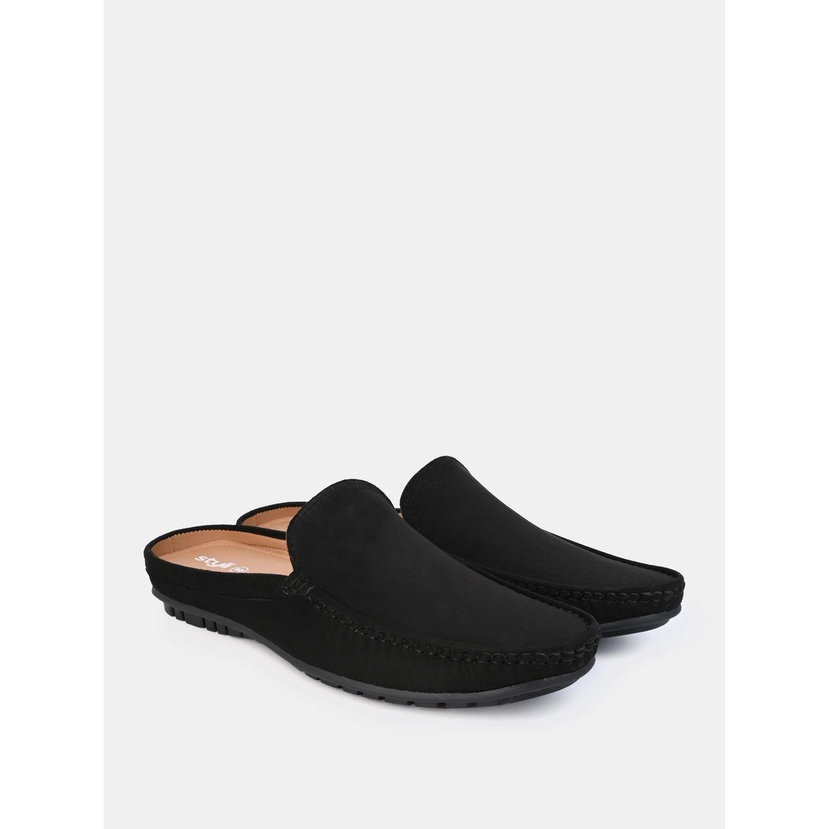 Styli Faux Suede Open Back Mules-men-shoes-loafersandmoccasins-image-2