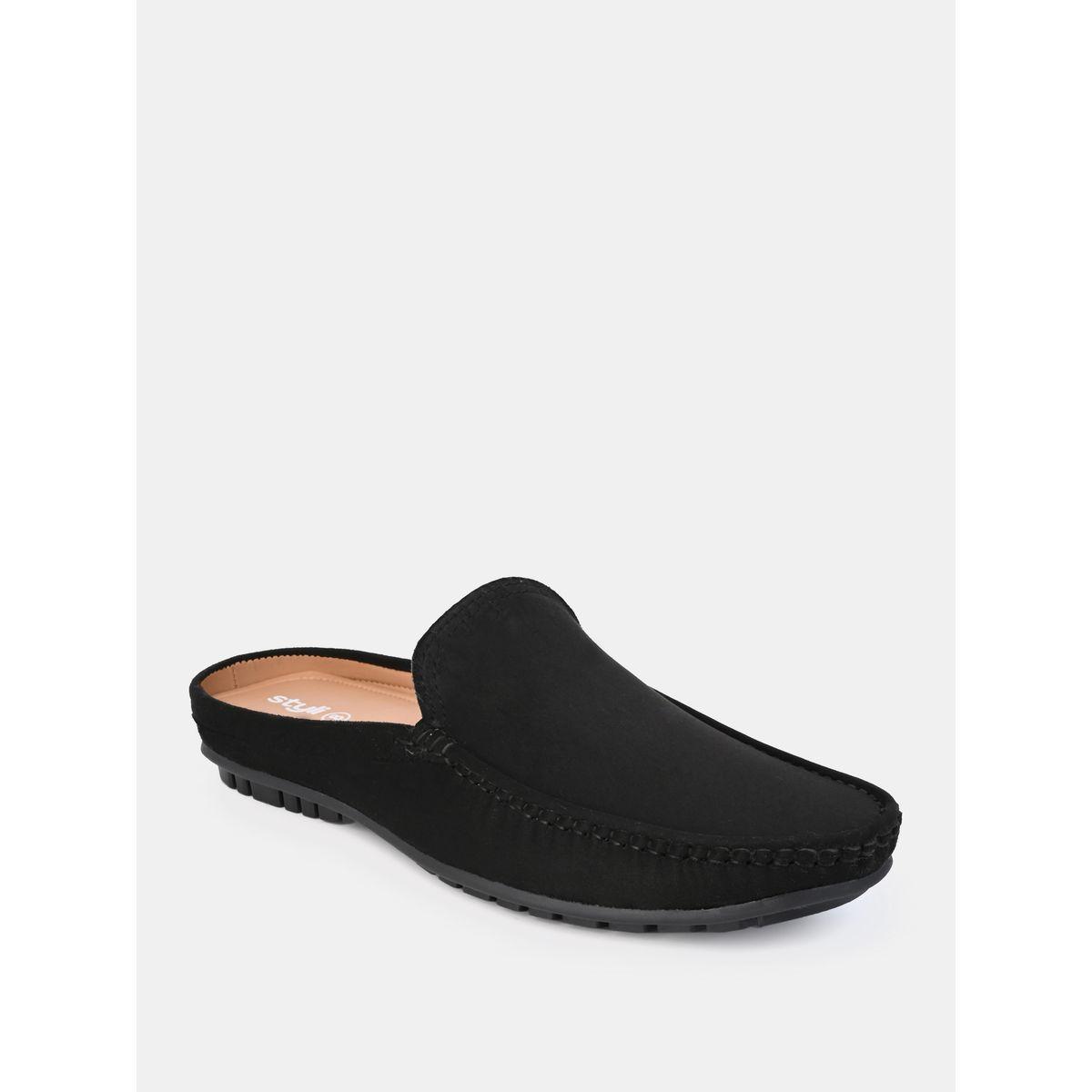 Styli Faux Suede Open Back Mules-men-shoes-loafersandmoccasins-image-3