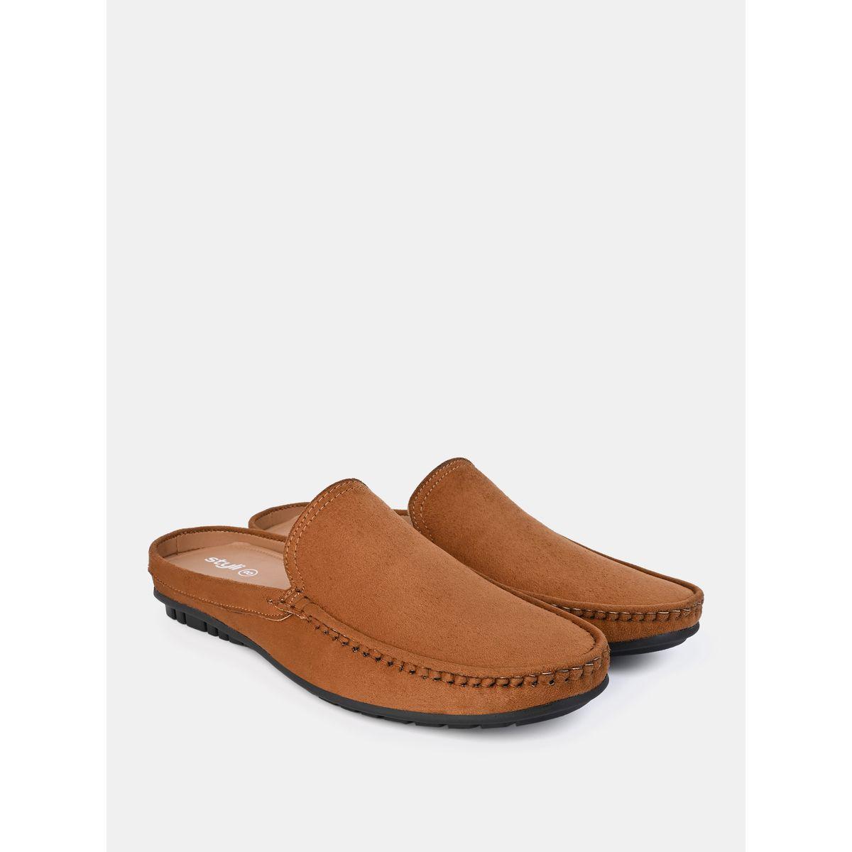 Styli Faux Suede Open Back Mules-men-shoes-loafersandmoccasins-image-2