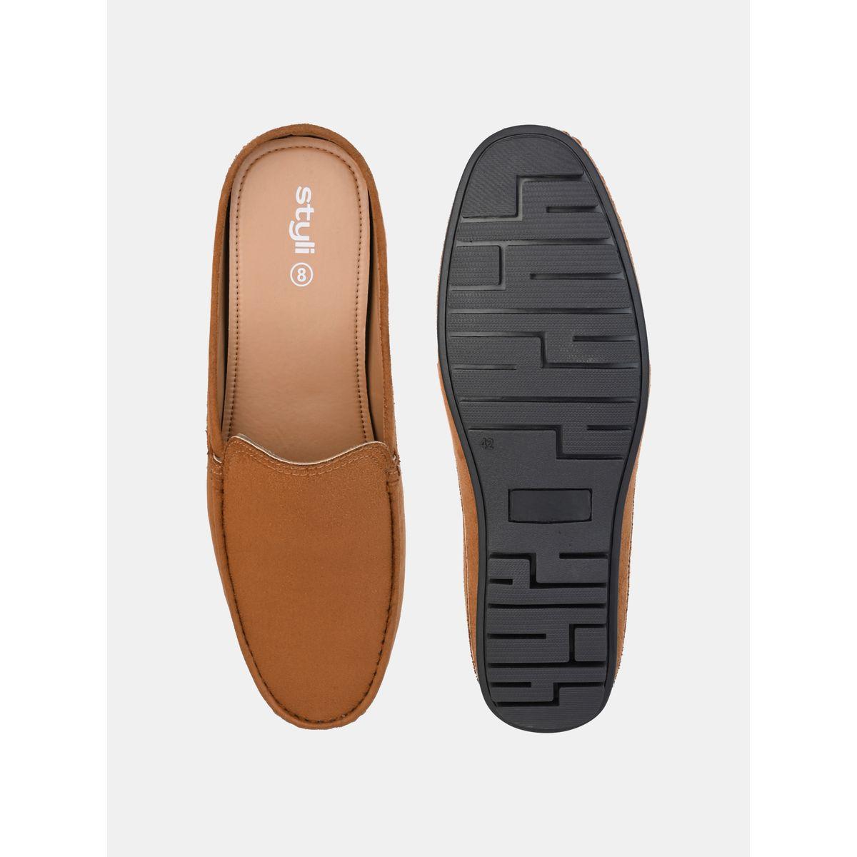 Styli Faux Suede Open Back Mules-men-shoes-loafersandmoccasins-image-6