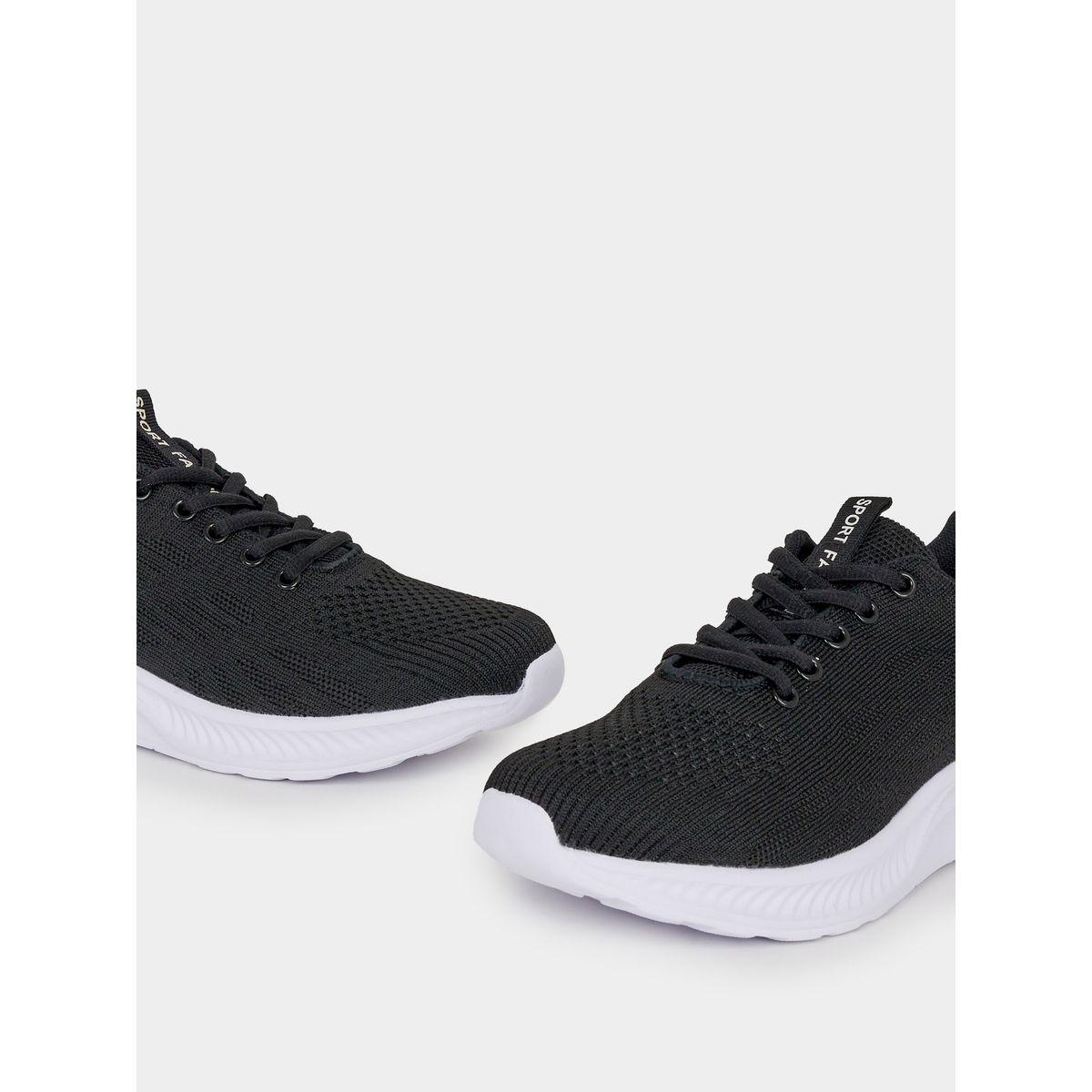 Styli Textured Lace Up Sports Running Sneakers-women-shoes-sneakers-image-3