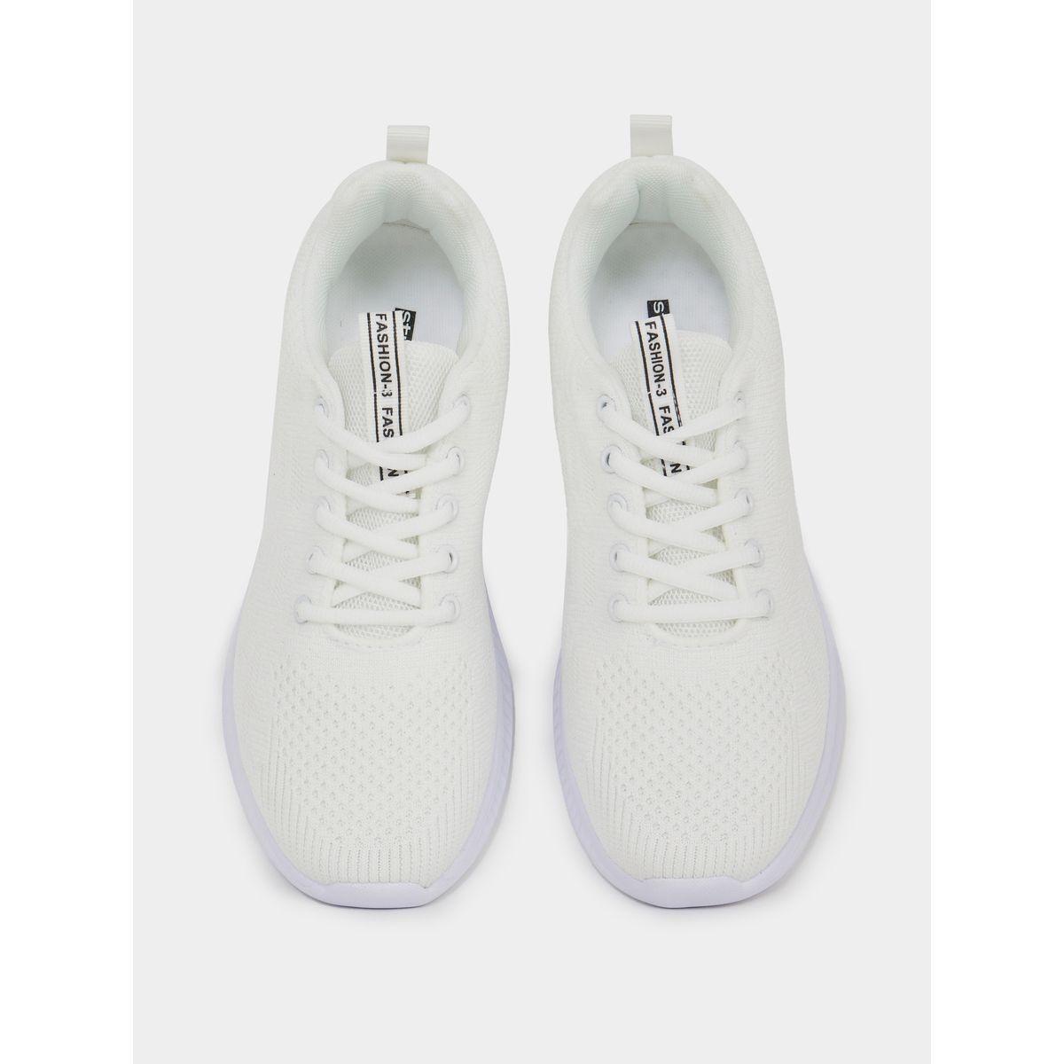 Styli Textured Lace Up Sports Running Sneakers-women-shoes-sneakers-image-5