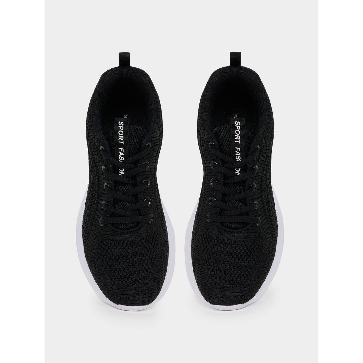 Styli Textured Lace Up Sports Sneakers-women-shoes-sneakers-image-5