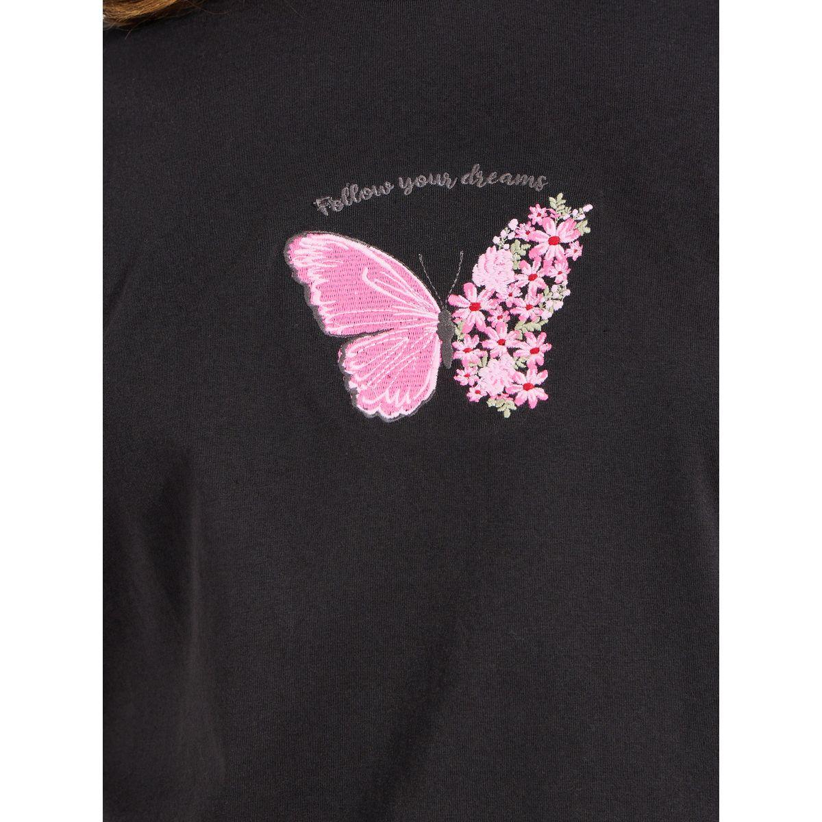 Styli Oversized Embroidered Round Neck T-shirt with Dropped Shoulder-women-clothing-tshirts-image-4