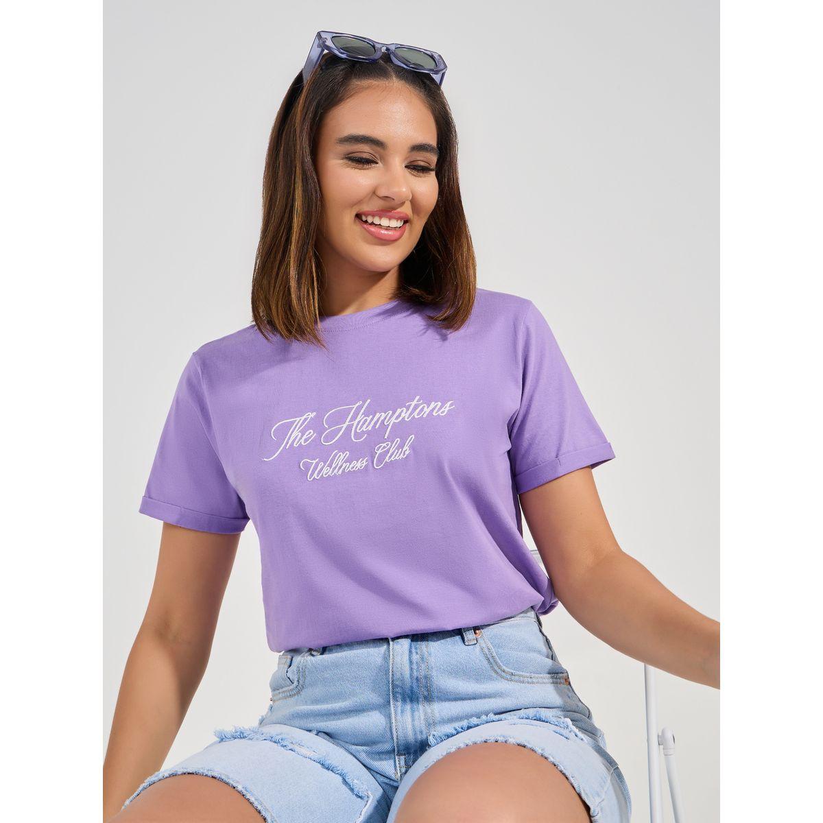 Styli Regular Fit Embroidered Turn-Up Sleeves T-Shirt-women-clothing-tshirts-image-1