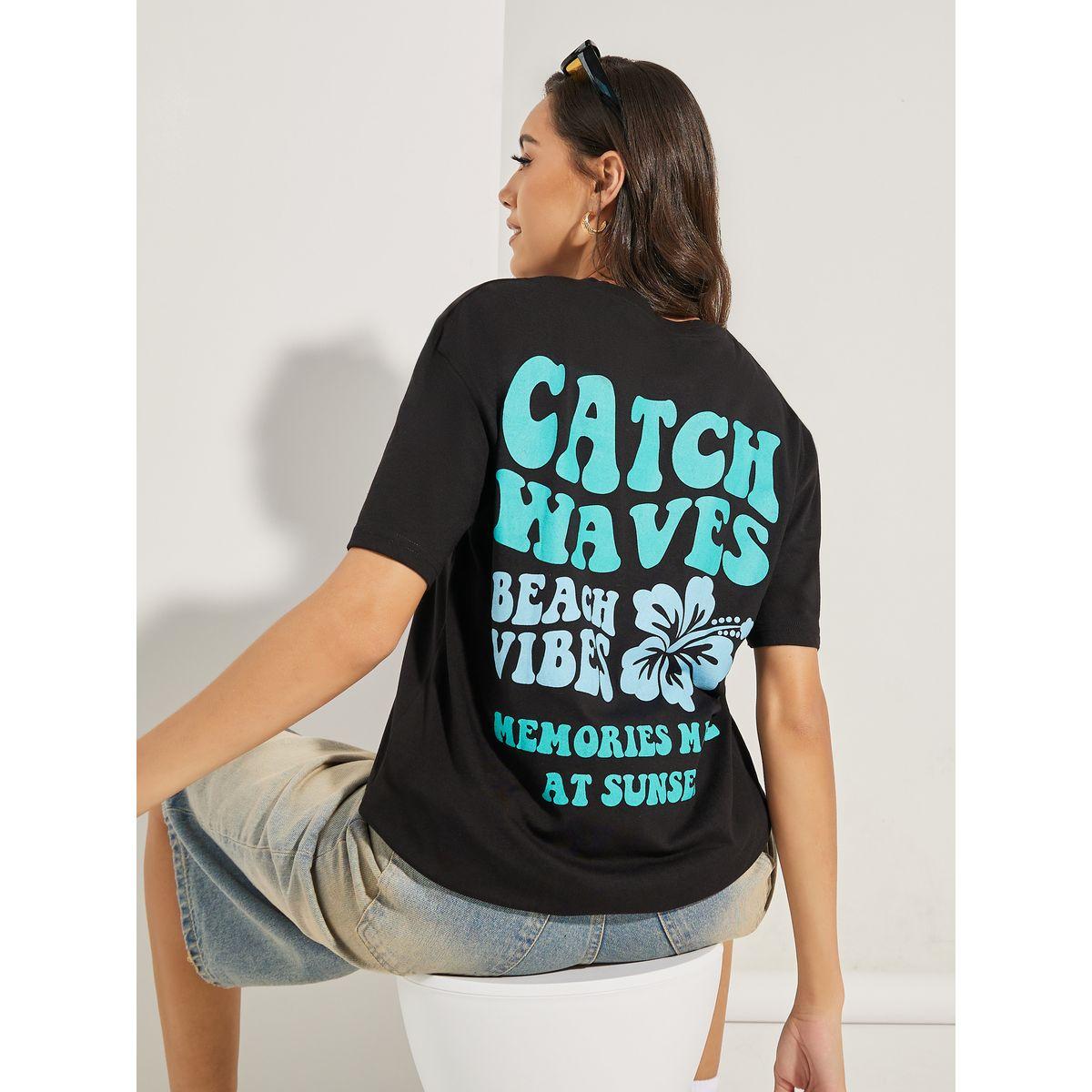 Styli Oversized Catch Waves Graphic Print T-Shirt-women-clothing-tshirts-image-1