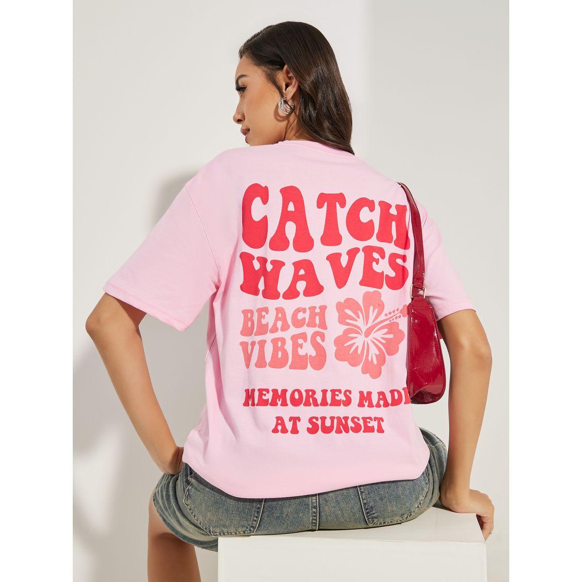 Styli Oversized Catch Waves Graphic Print T-Shirt-women-clothing-tshirts-image-1