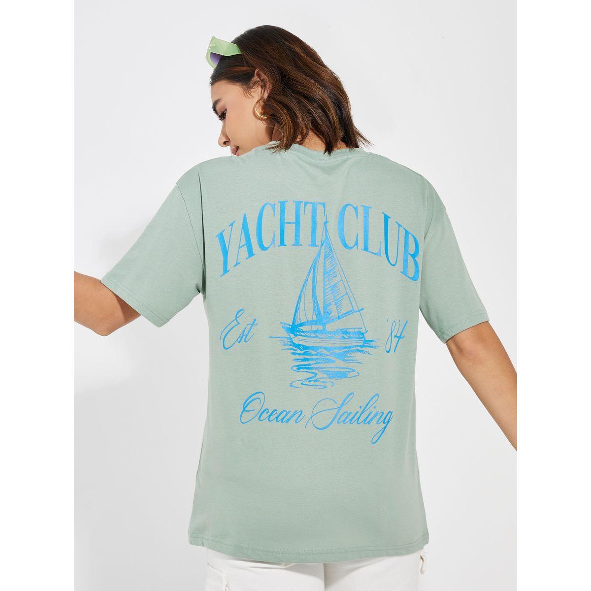 Styli Oversized Yacht Club Graphic Short Sleeves T-Shirt-women-clothing-tshirts-image-1