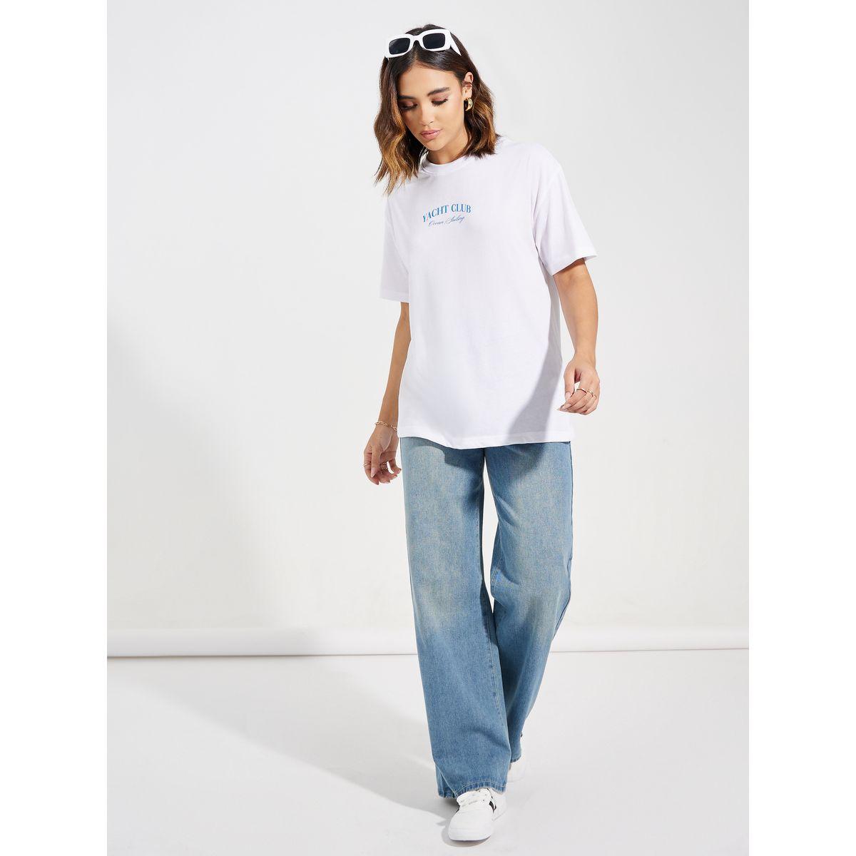تيشيرت فضفاض مطبع بطبعة جرافيك-women-clothing-tshirts-image-2