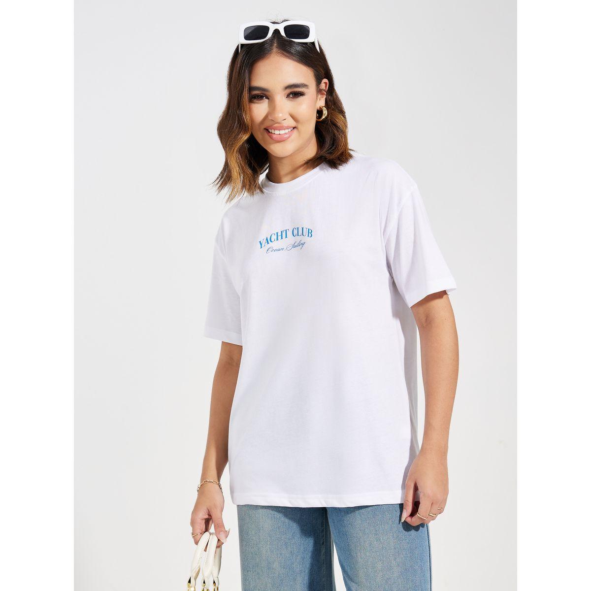 Styli Oversized Yacht Club Graphic Short Sleeves T-Shirt-women-clothing-tshirts-image-3