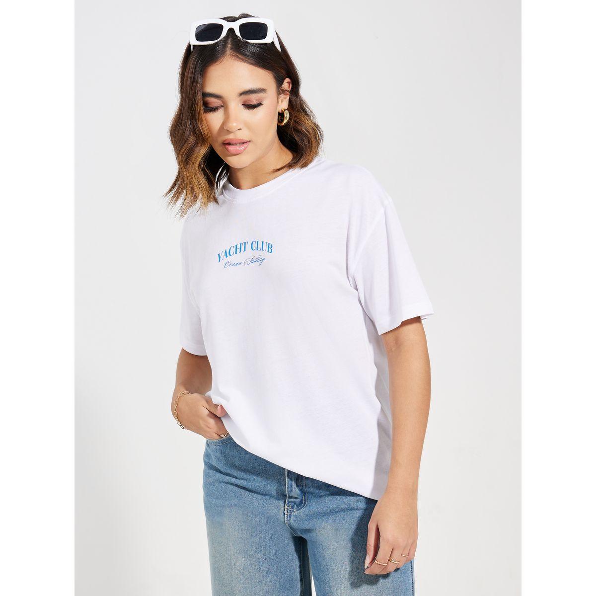 Styli Oversized Yacht Club Graphic Short Sleeves T-Shirt-women-clothing-tshirts-image-5