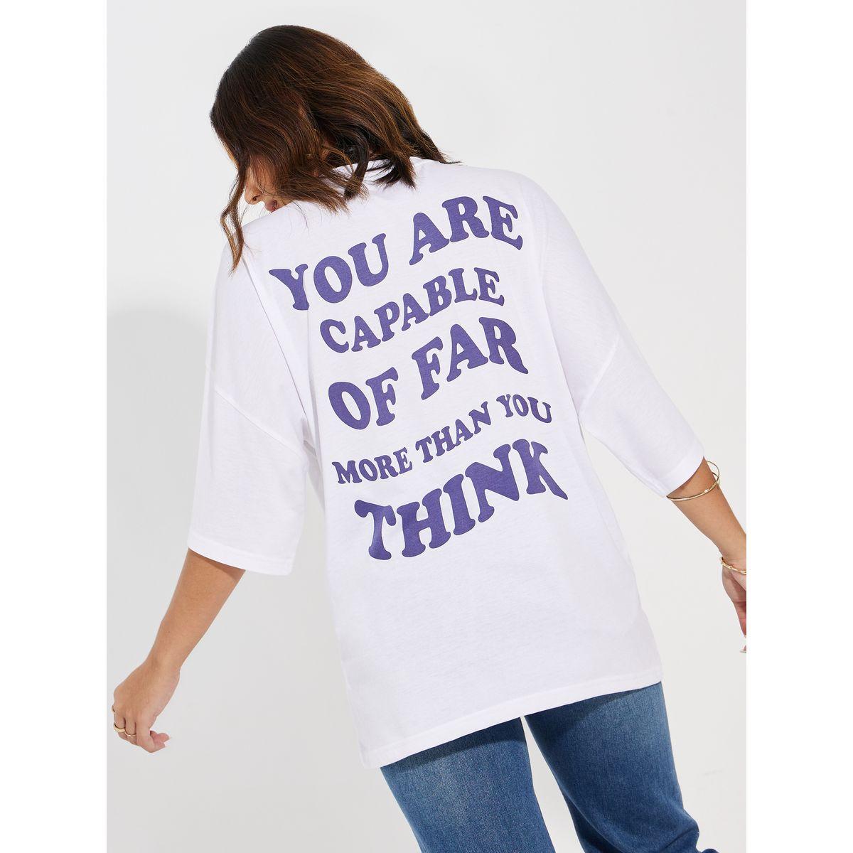 Styli Oversized Slogan Print Exaggerated Sleeves T-Shirt-women-clothing-tshirts-image-1