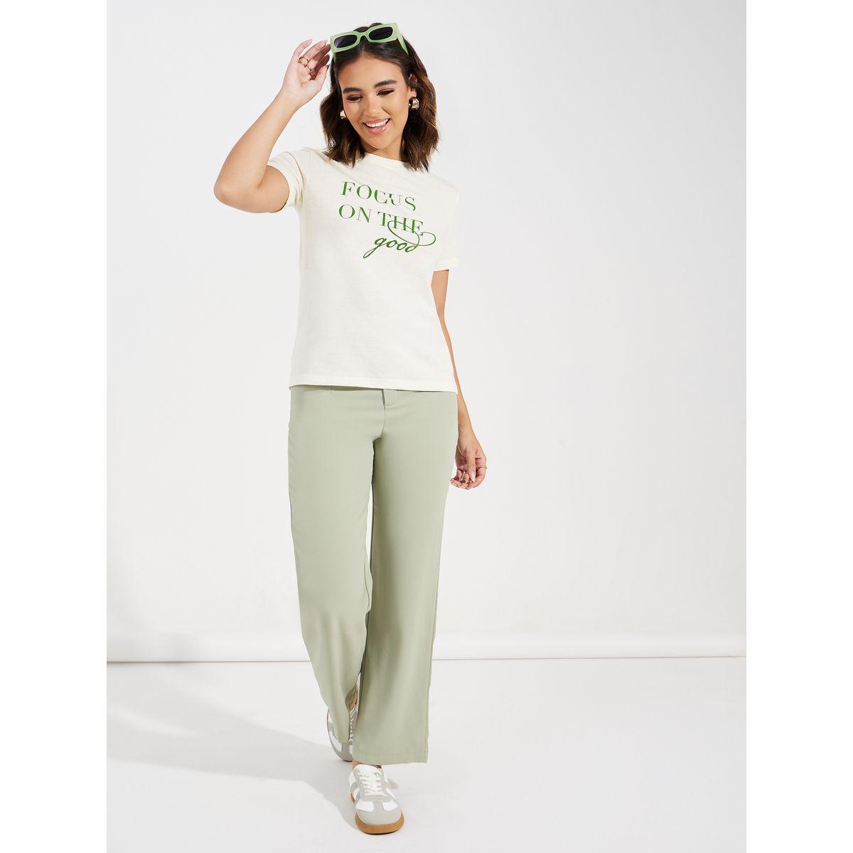 Styli Regular Fit Focus On The Good Slogan Print T-Shirt-women-clothing-tshirts-image-3