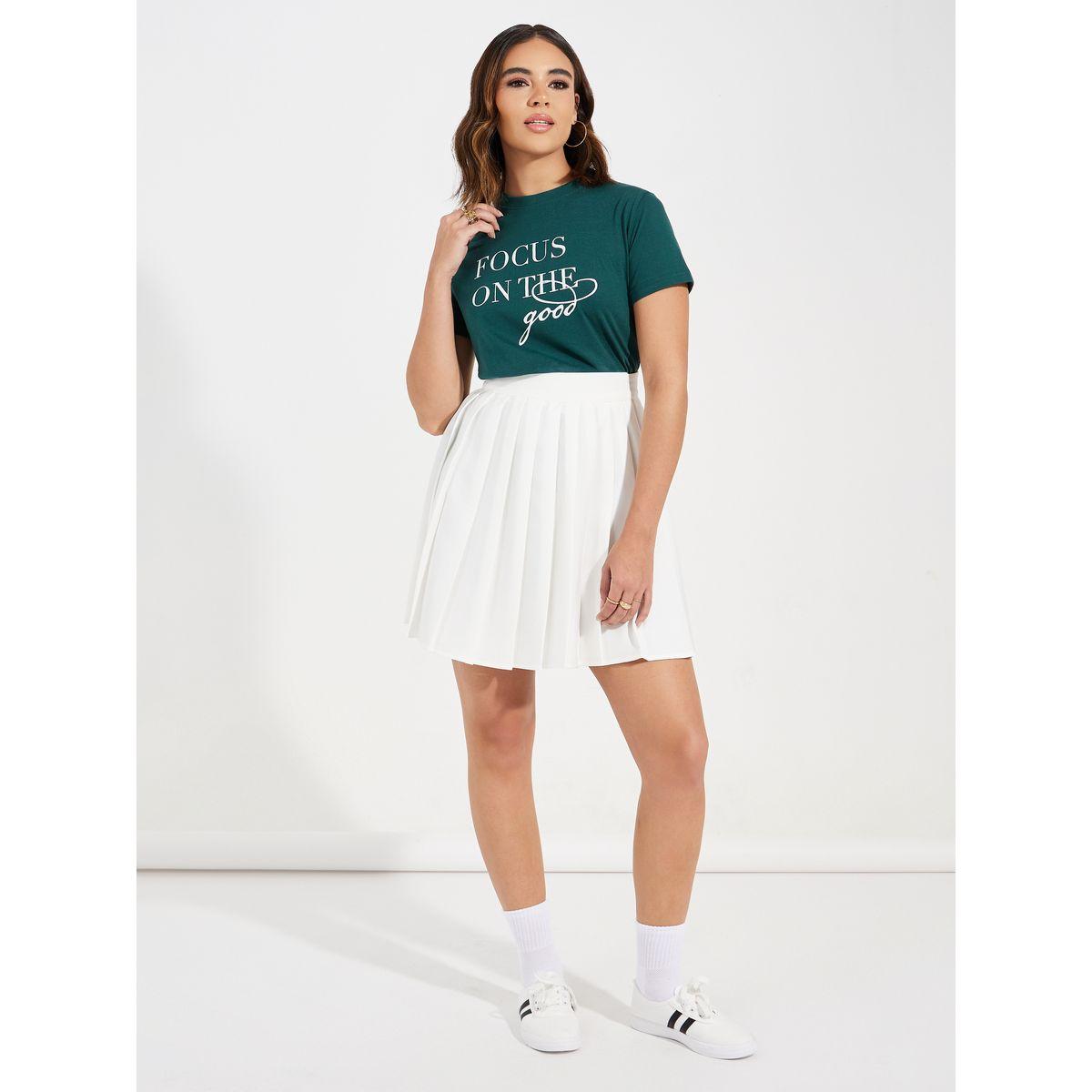 Styli Regular Fit Focus On The Good Slogan Print T-Shirt-women-clothing-tshirts-image-6