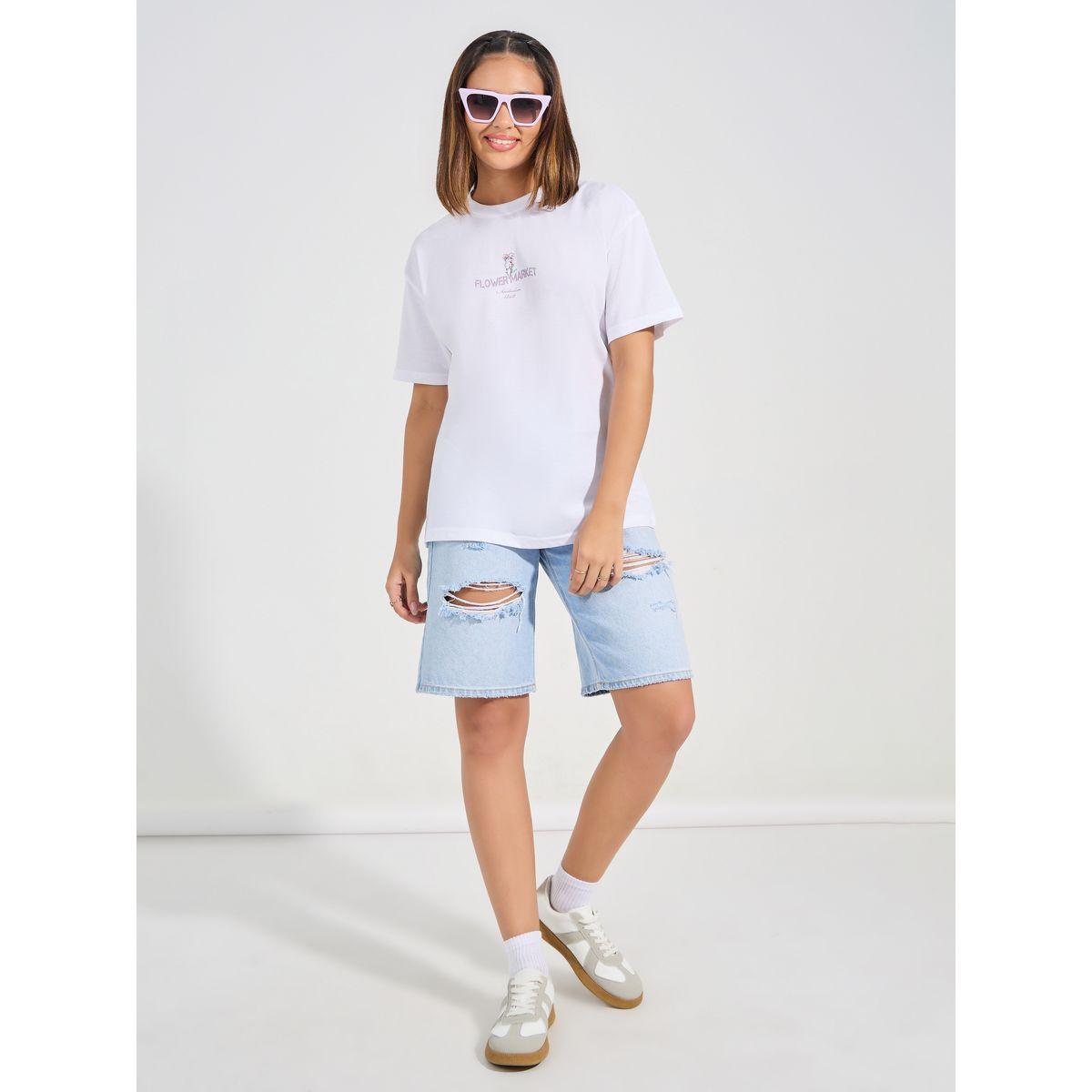 Styli Oversized Floral Graphic Print Longline T-Shirt-women-clothing-tshirts-image-2