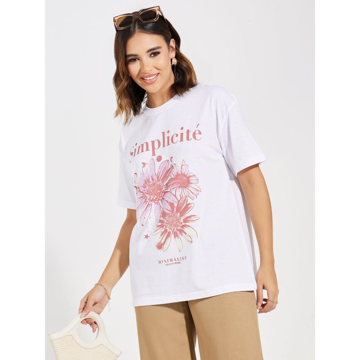 Styli Oversized Graphic Print Dropped Shoulder T-Shirt-women-clothing-tshirts-image-1