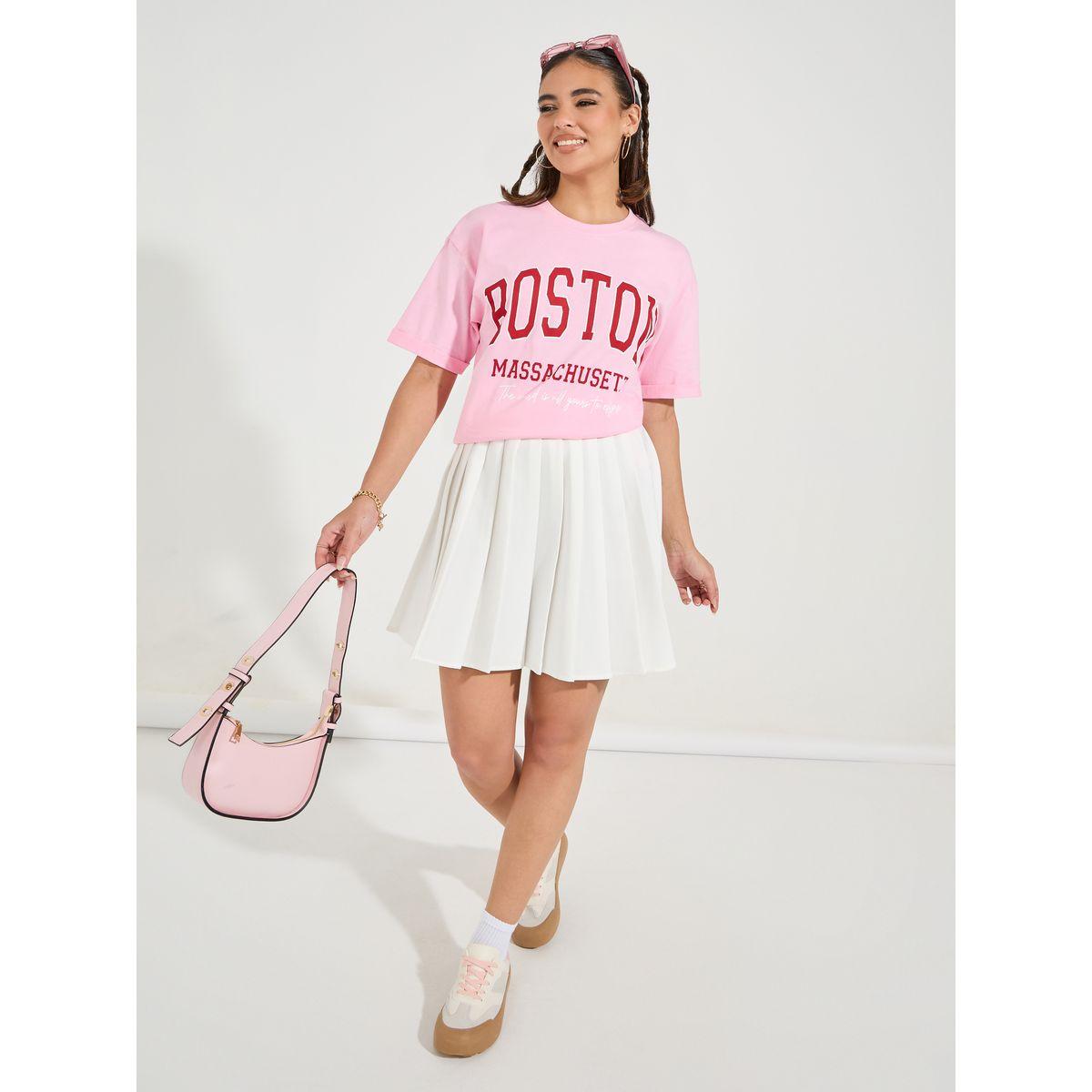 تيشيرت فضفاض مطبع بطبعة جرافيك-women-clothing-tshirts-image-2