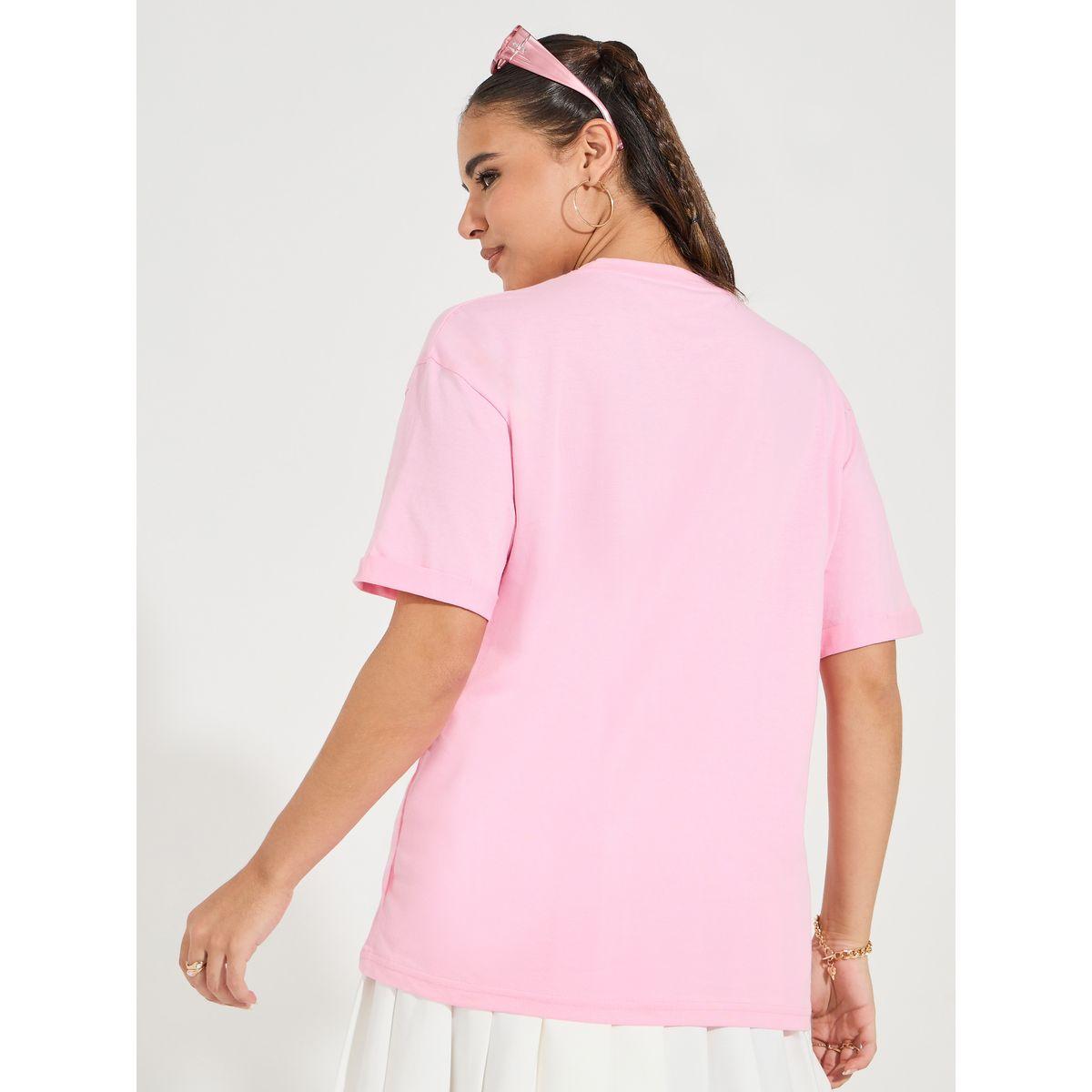 تيشيرت فضفاض مطبع بطبعة جرافيك-women-clothing-tshirts-image-5