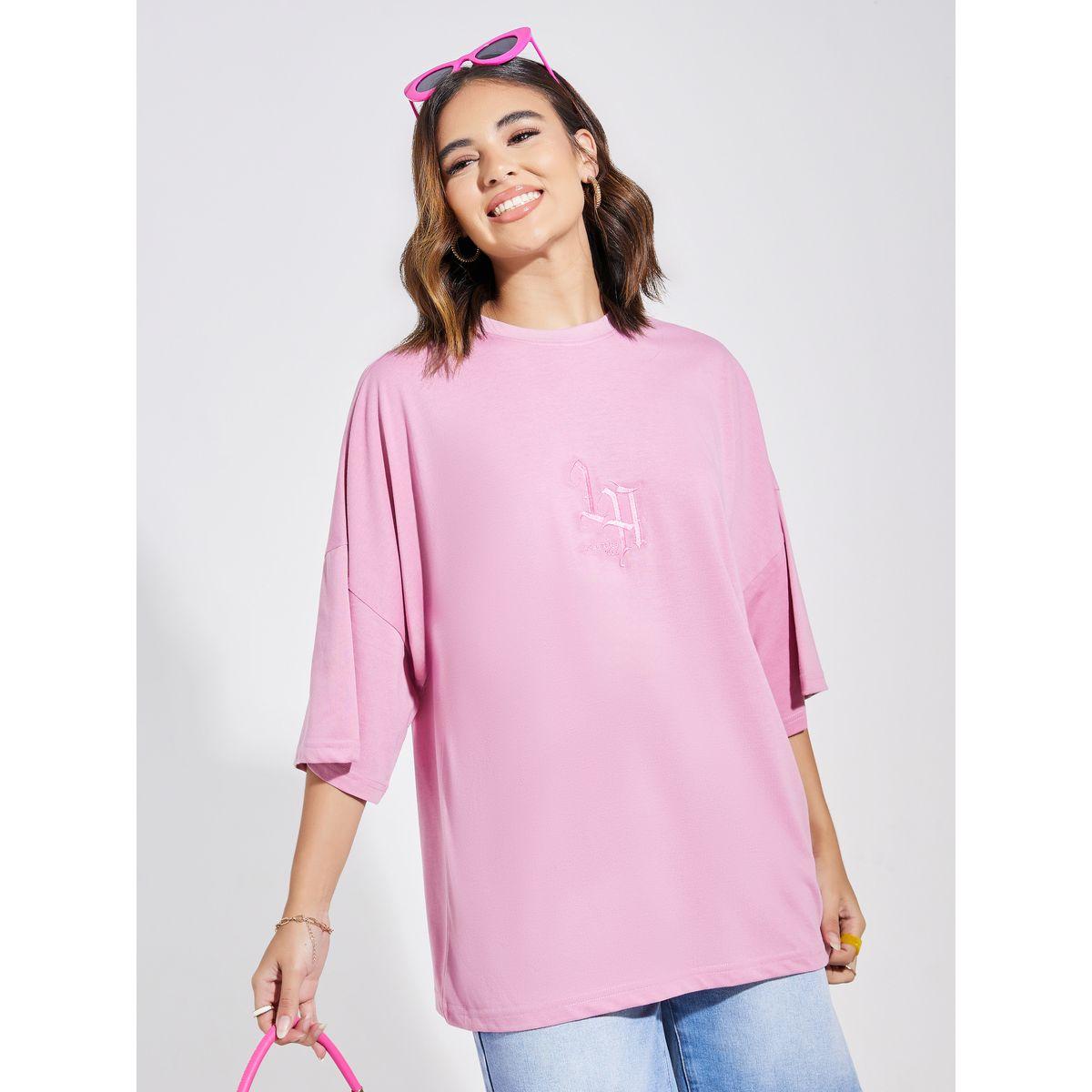 Styli Oversized Embroidery Detail Exaggerated Sleeves T-Shirt-women-clothing-tshirts-image-2
