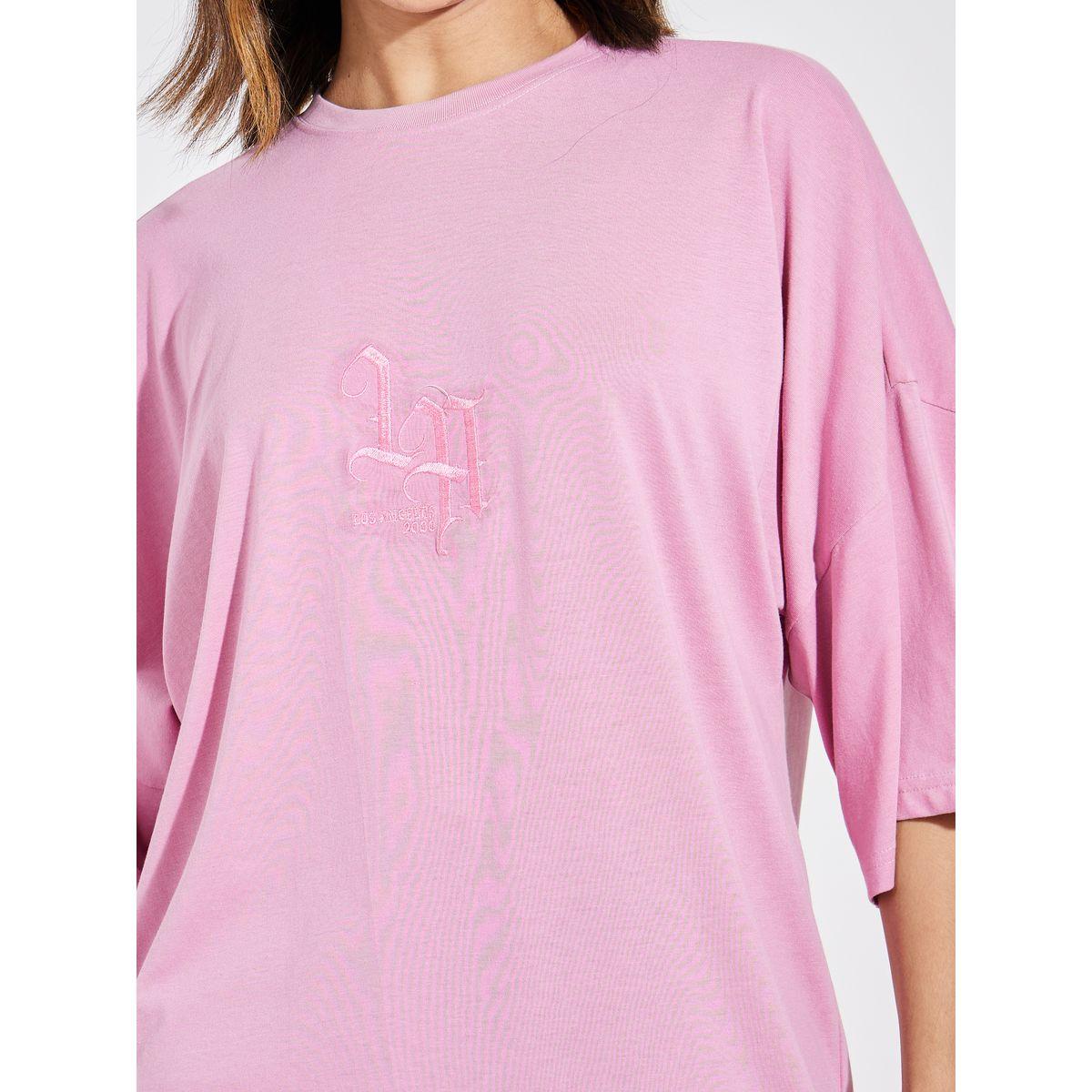 Styli Oversized Embroidery Detail Exaggerated Sleeves T-Shirt-women-clothing-tshirts-image-4