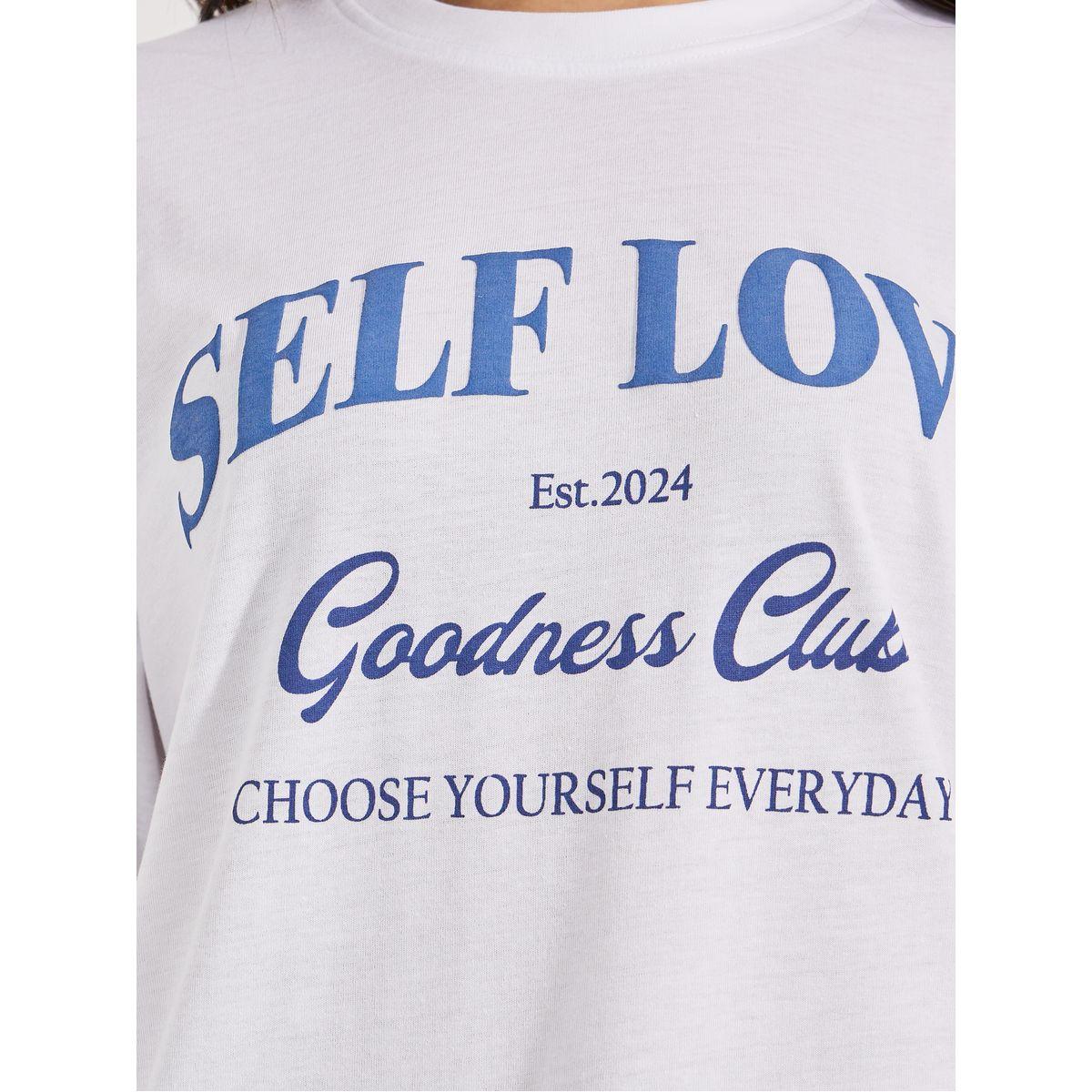 تيشيرت فضفاض بطبعة كتابة واكتاف منخفضة-women-clothing-tshirts-image-4