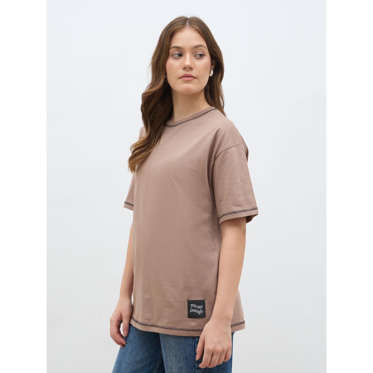 Styli Badge Slogan Print Oversized T-Shirt-women-clothing-tshirts-image-3