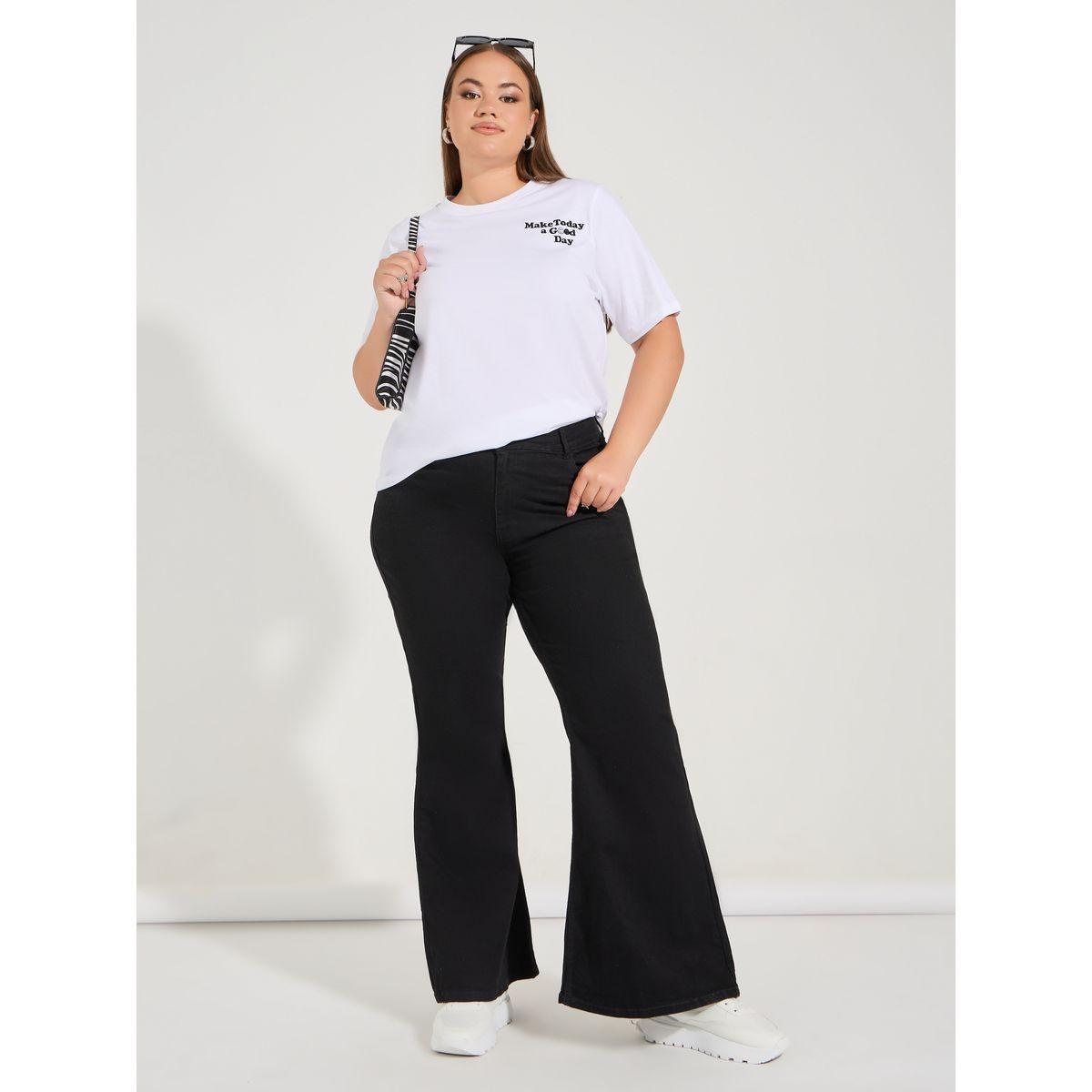 Styli Plus Size Embroidered Slogan Short Sleeve Round Neck Regular T-Shirt-women-clothing-tshirts-image-2
