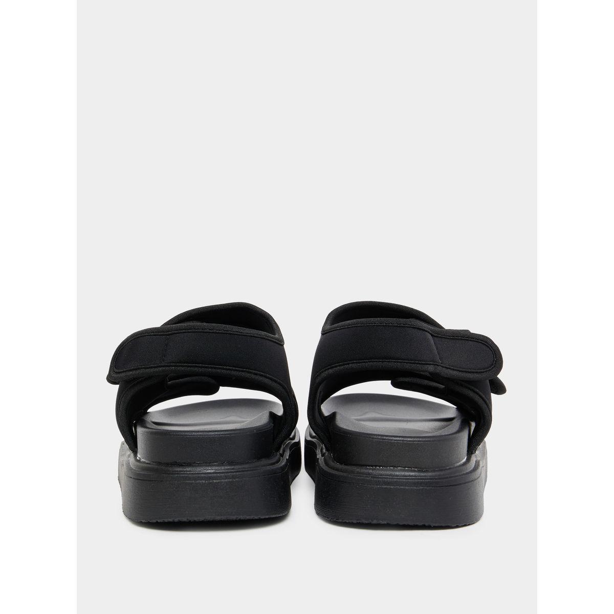 Styli Velcro Strap Plain Sandals-women-shoes-sandals-flats-image-6