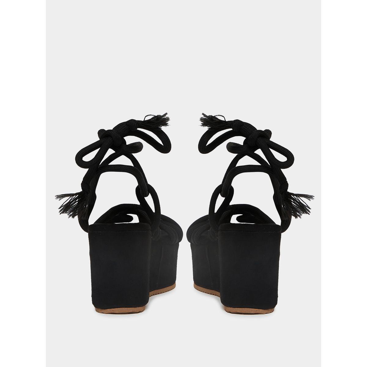 Styli Tie Up Detail Flatform Wedge Sandals-women-shoes-heels-image-5