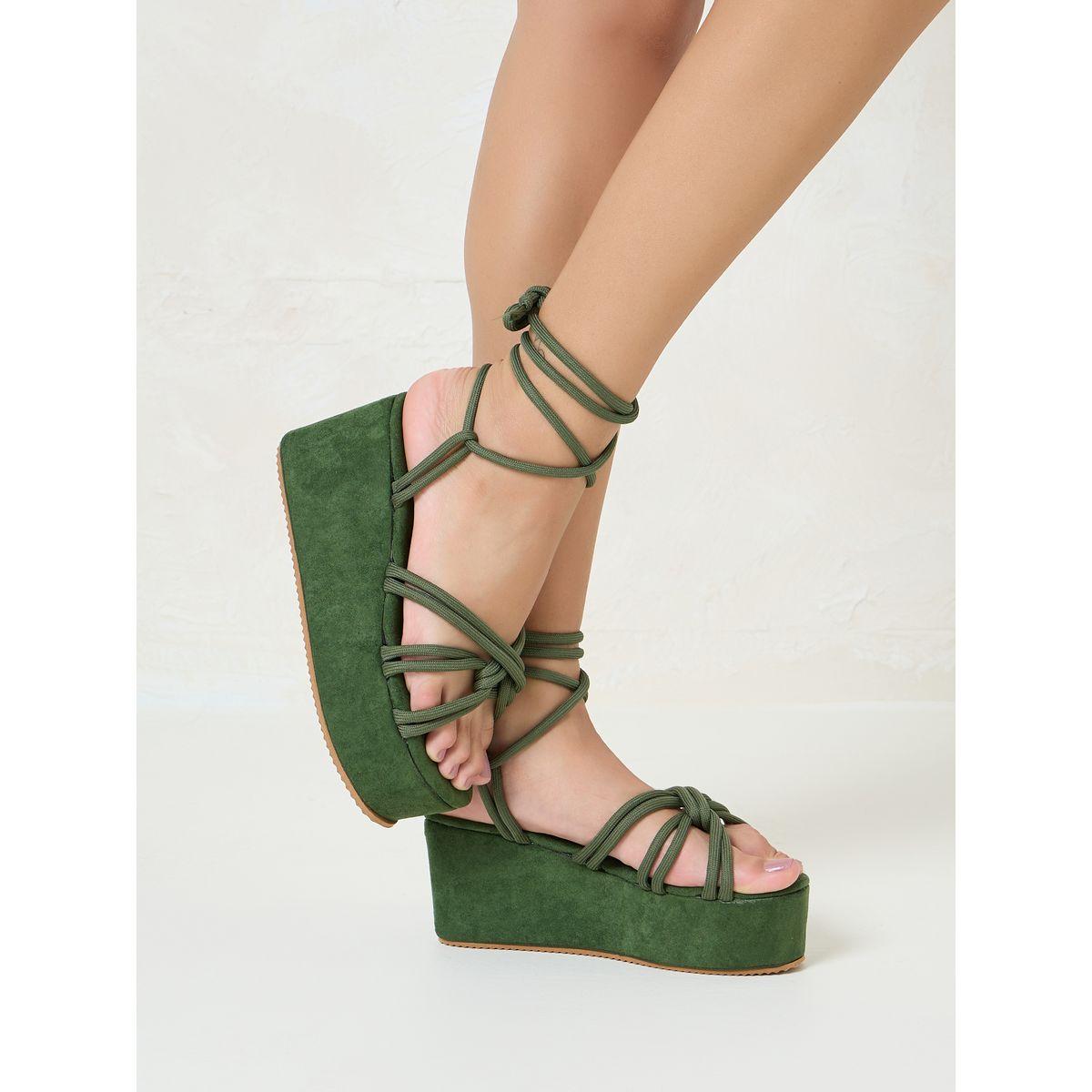 Styli Tie Up Detail Flatform Wedge Sandals-women-shoes-heels-image-1