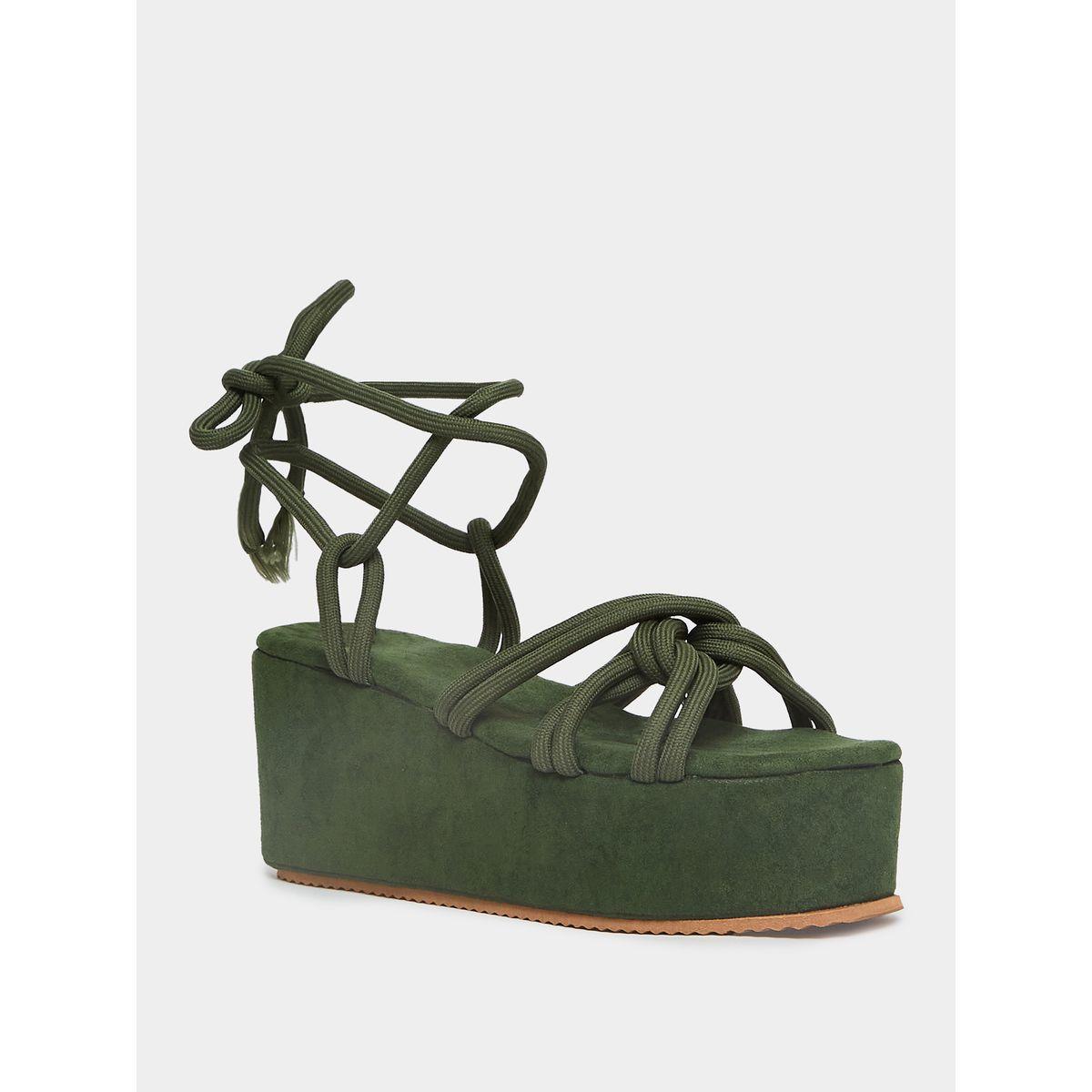 Styli Tie Up Detail Flatform Wedge Sandals-women-shoes-heels-image-3