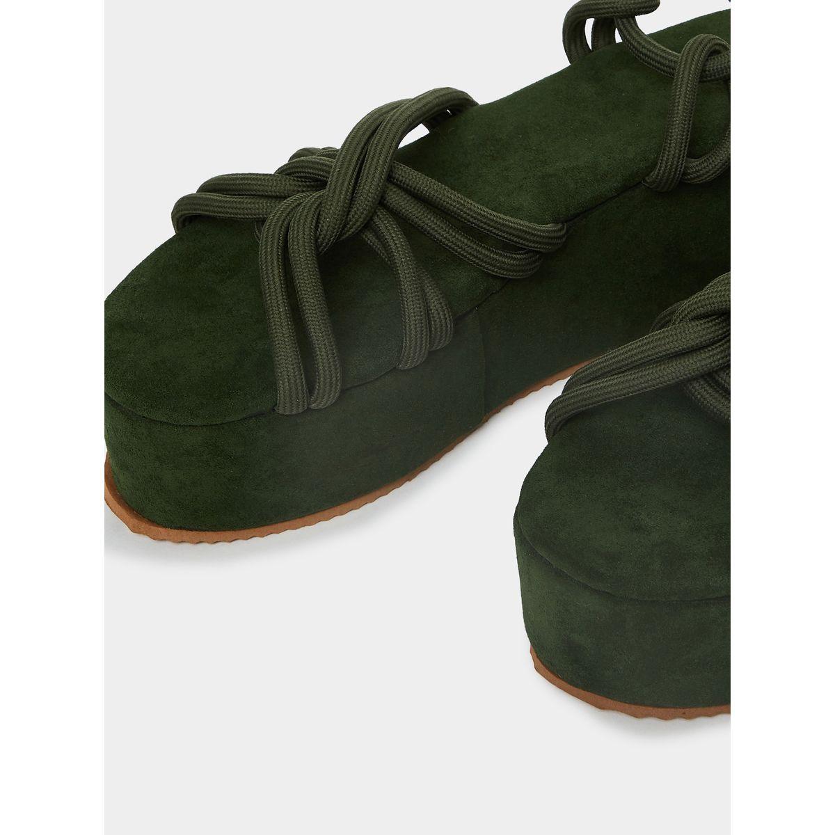 Styli Tie Up Detail Flatform Wedge Sandals-women-shoes-heels-image-4