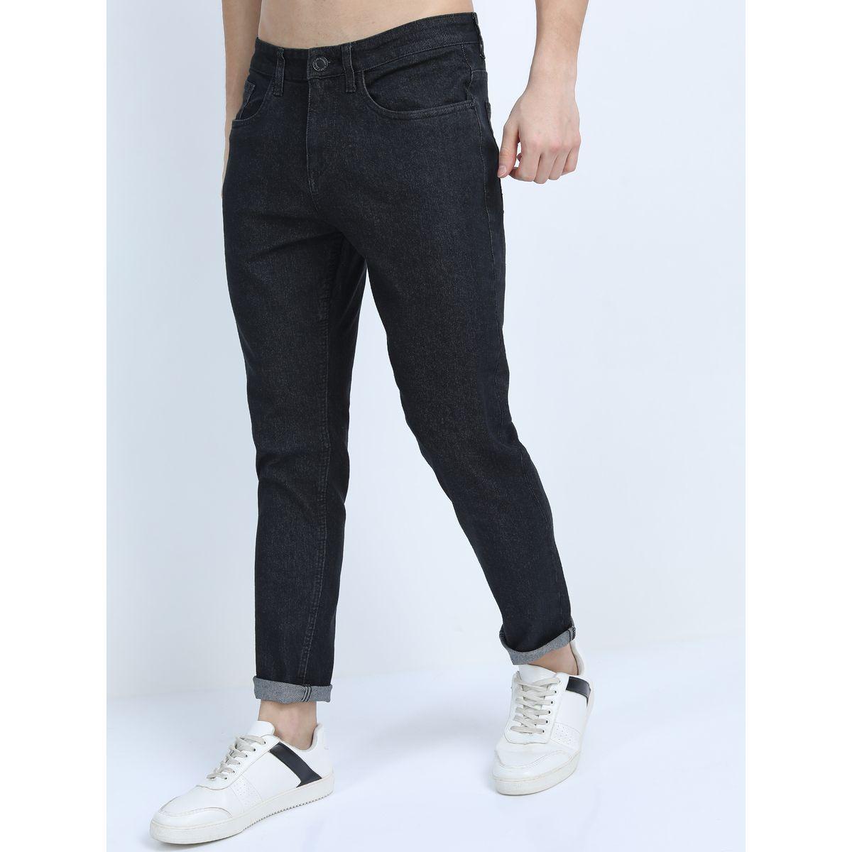 Highlander X Styli  Mid Rise Solid Jeans with Pockets-men-clothing-bottoms-jeans-image-1