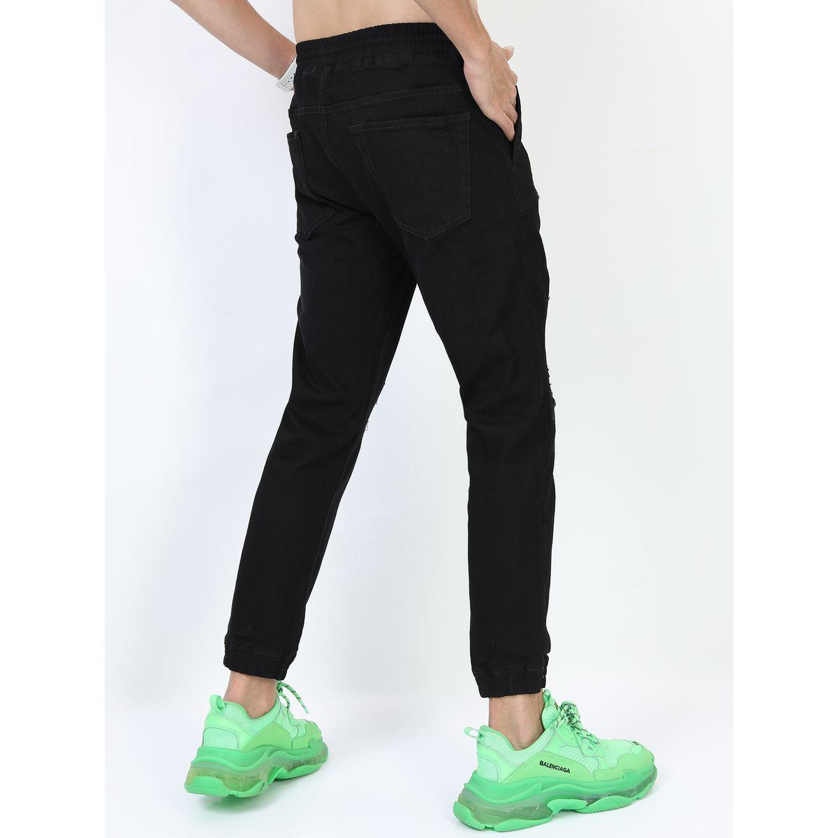جوغر بتفاصيل ممزقة ورباط خصر مع جيوب هايلاندر × ستايلي-men-clothing-bottoms-joggers-image-7