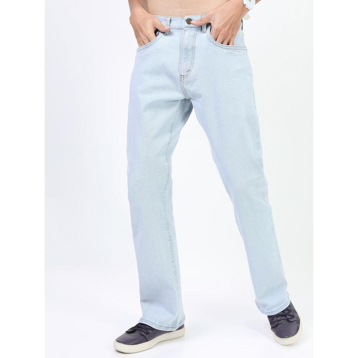 جينز بتفاصيل لون باهت وخصر متوسط هايلاندر × ستايلي-men-clothing-bottoms-jeans-image-1