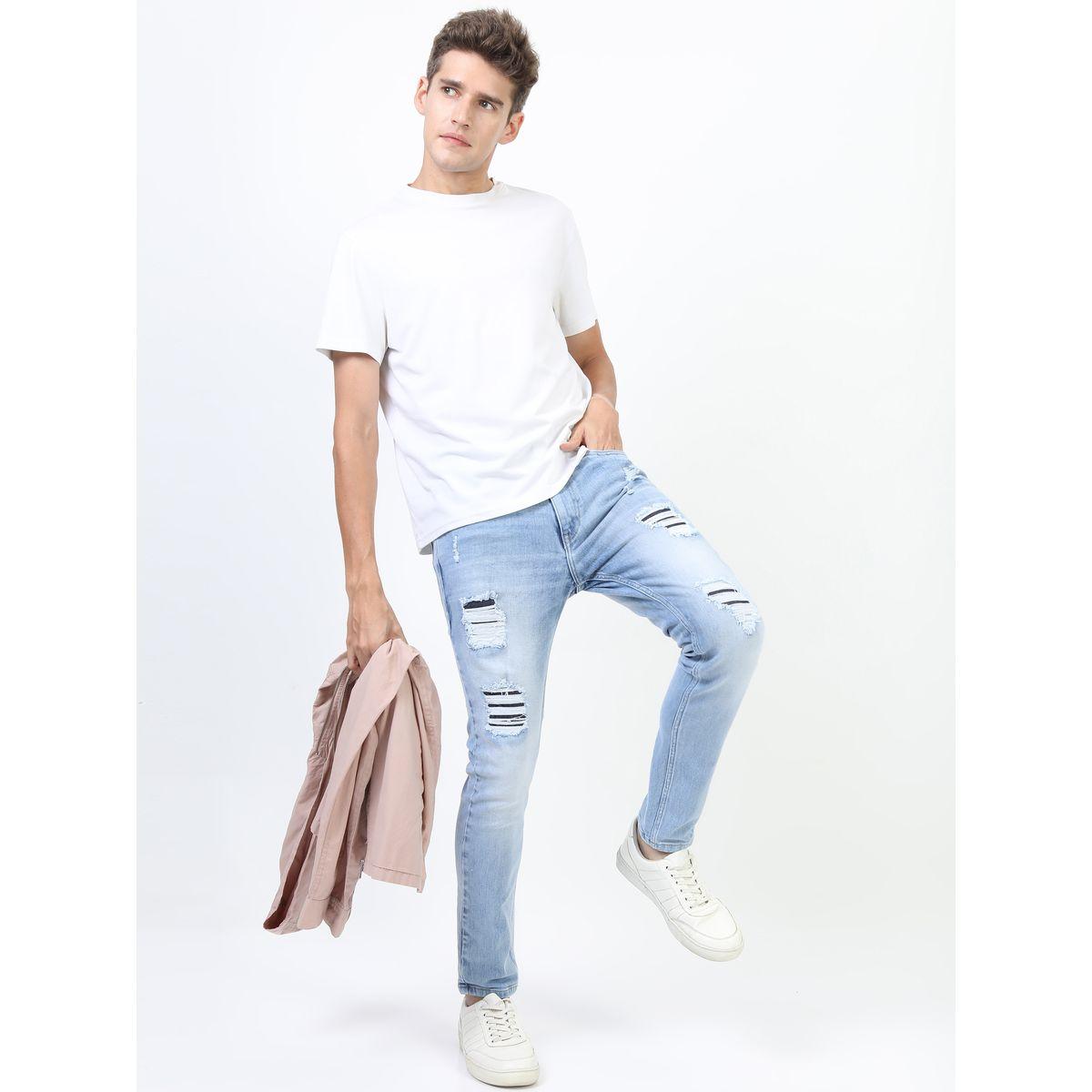 Highlander X Styli  Mid Rise Light Fade Distressed Jeans-men-clothing-bottoms-jeans-image-4