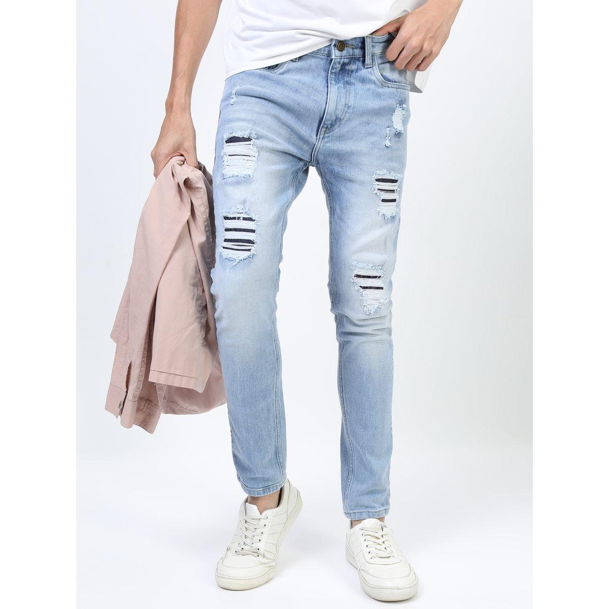 Highlander X Styli  Mid Rise Light Fade Distressed Jeans-men-clothing-bottoms-jeans-image-5