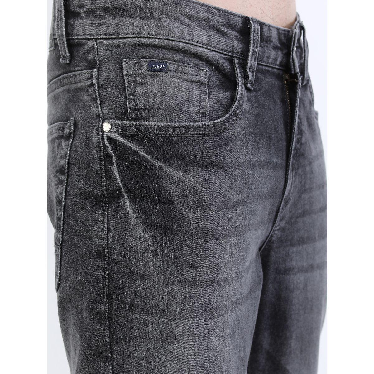 جينز بخصر متوسط مع تفاصيل لون باهت هايلاندر × ستايلي-men-clothing-bottoms-jeans-image-4